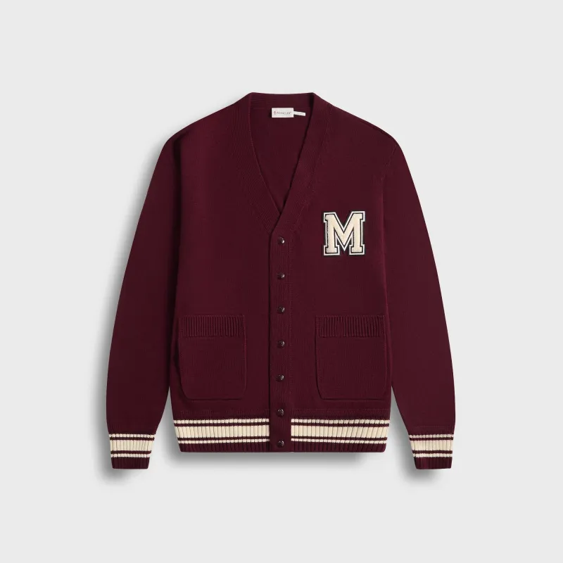 Moncler Varsity Cardigan - Red sold by Kith