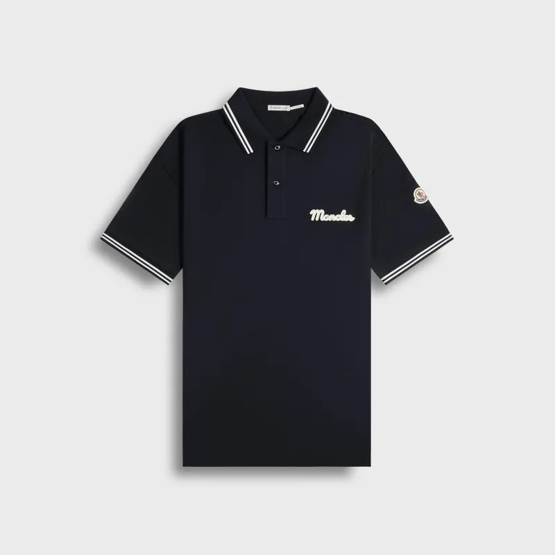 Moncler Logo Polo - Navy sold by Kith