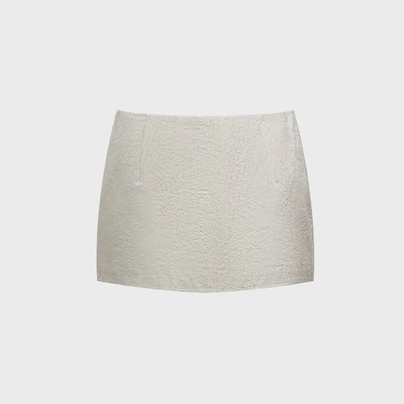 Kim Shui Angelina Brocade Mini Skirt - White sold by Kith