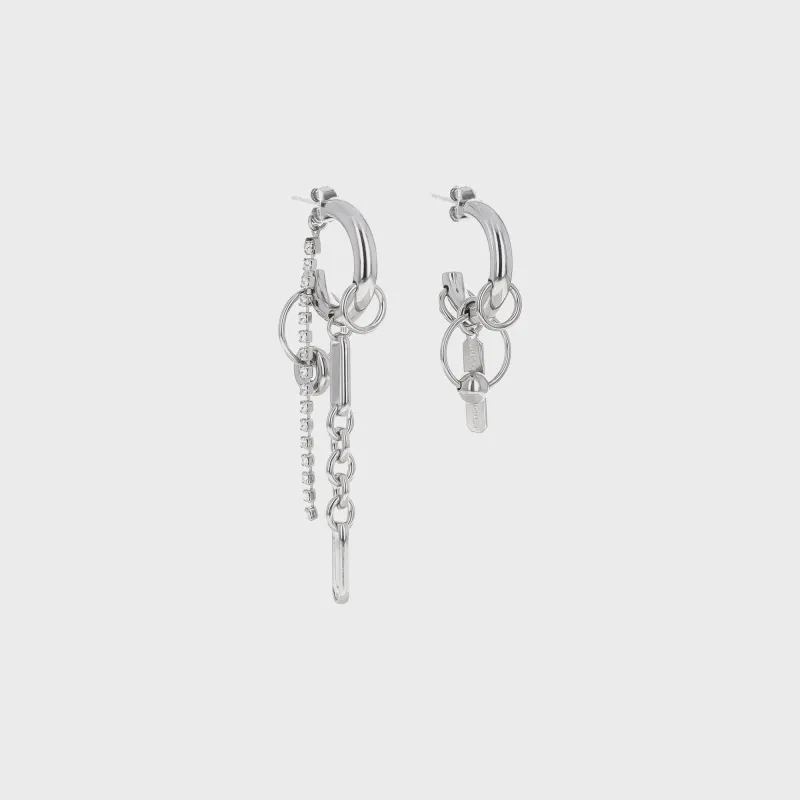 Justine Clenquet Iris Crystal Earrings - Palladium sold by Kith