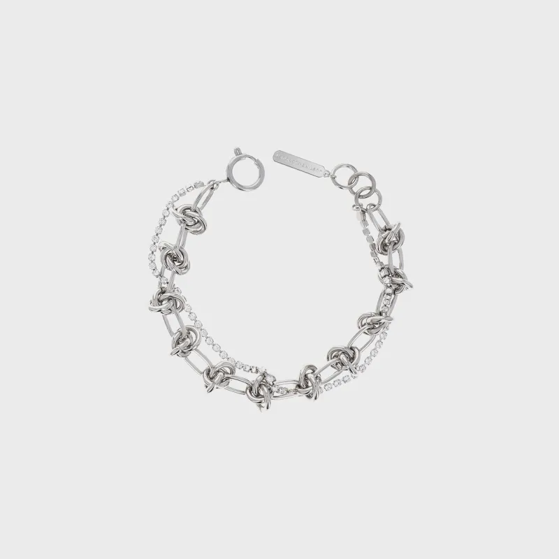 Justine Clenquet Daria Crystal Bracelet - Palladium sold by Kith
