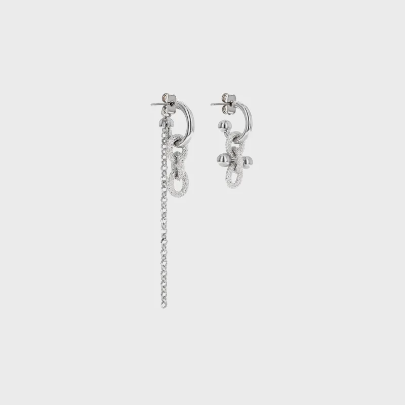 Justine Clenquet Blake Earrings - Palladium sold by Kith