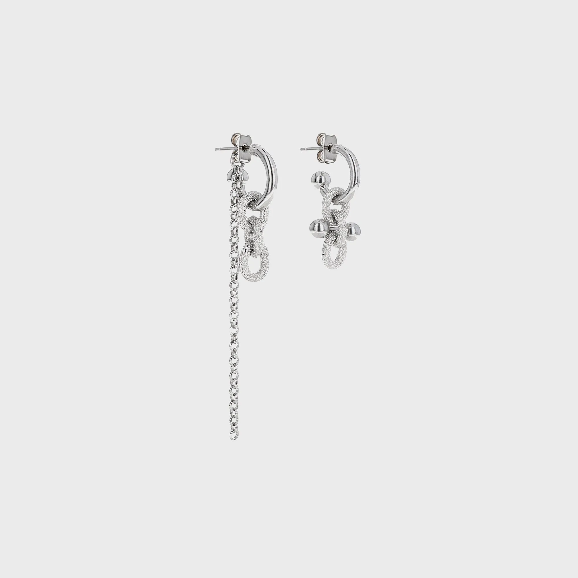 Justine Clenquet Blake Earrings - Palladium sold by Kith