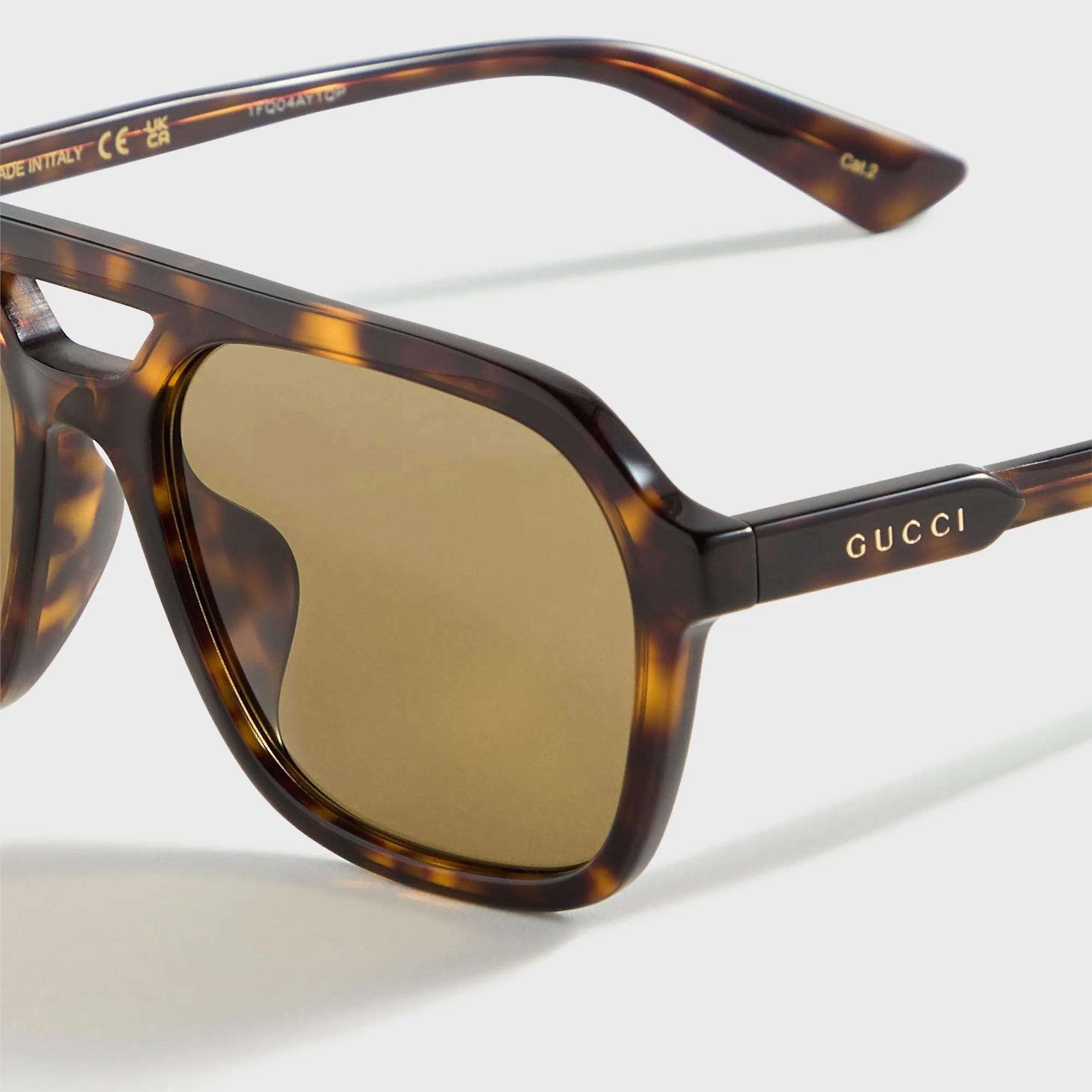 Gucci Rectangle Sunglasses - Havana / Marrone sold by Kith product image thumbnail 3