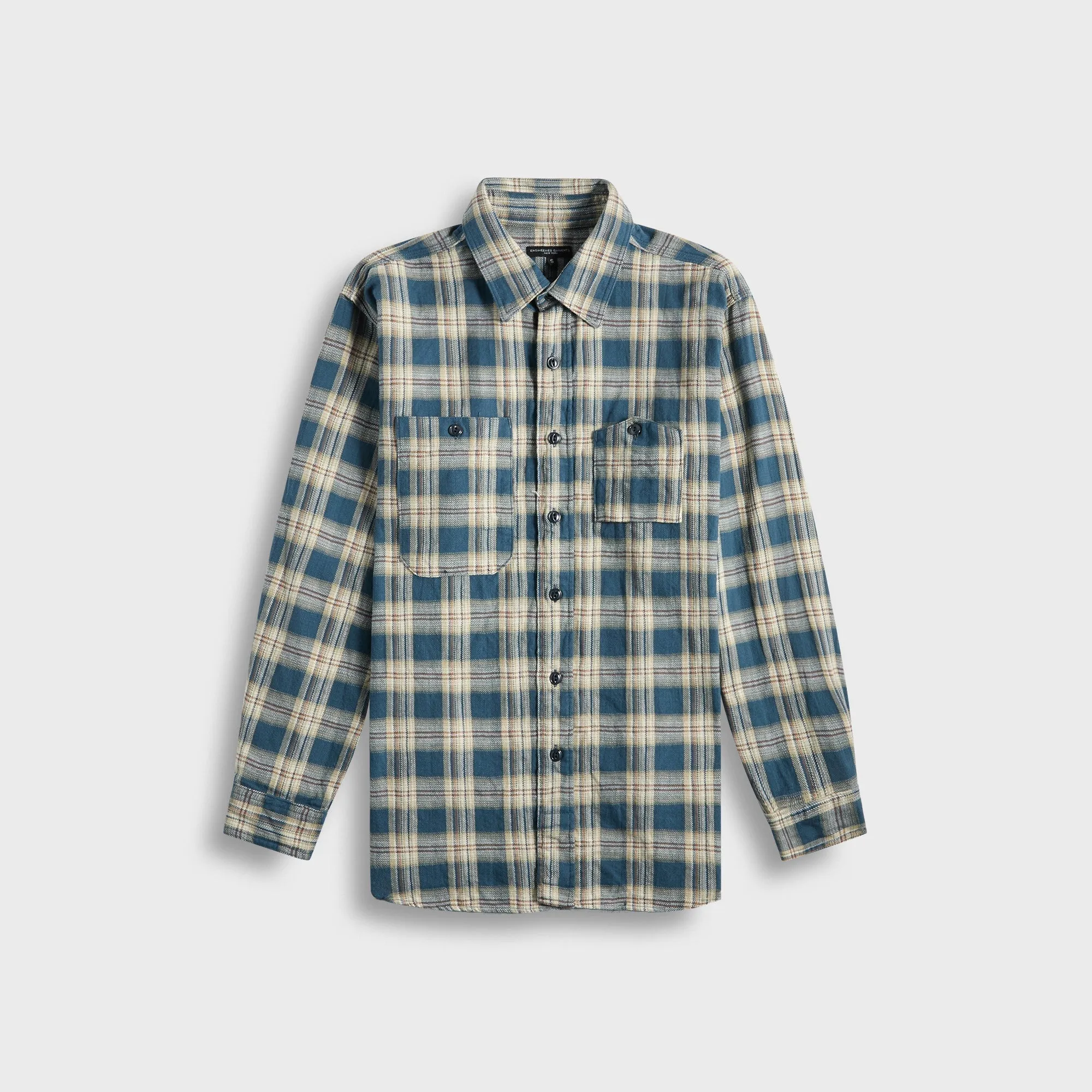 Engineered Garments Work Plaid Jacquard Shirt - Navy sold by Kith