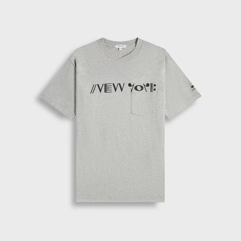 Engineered Garments Printed Cross Crew-Neck Tee - Grey Cosmopolitanism sold by Kith