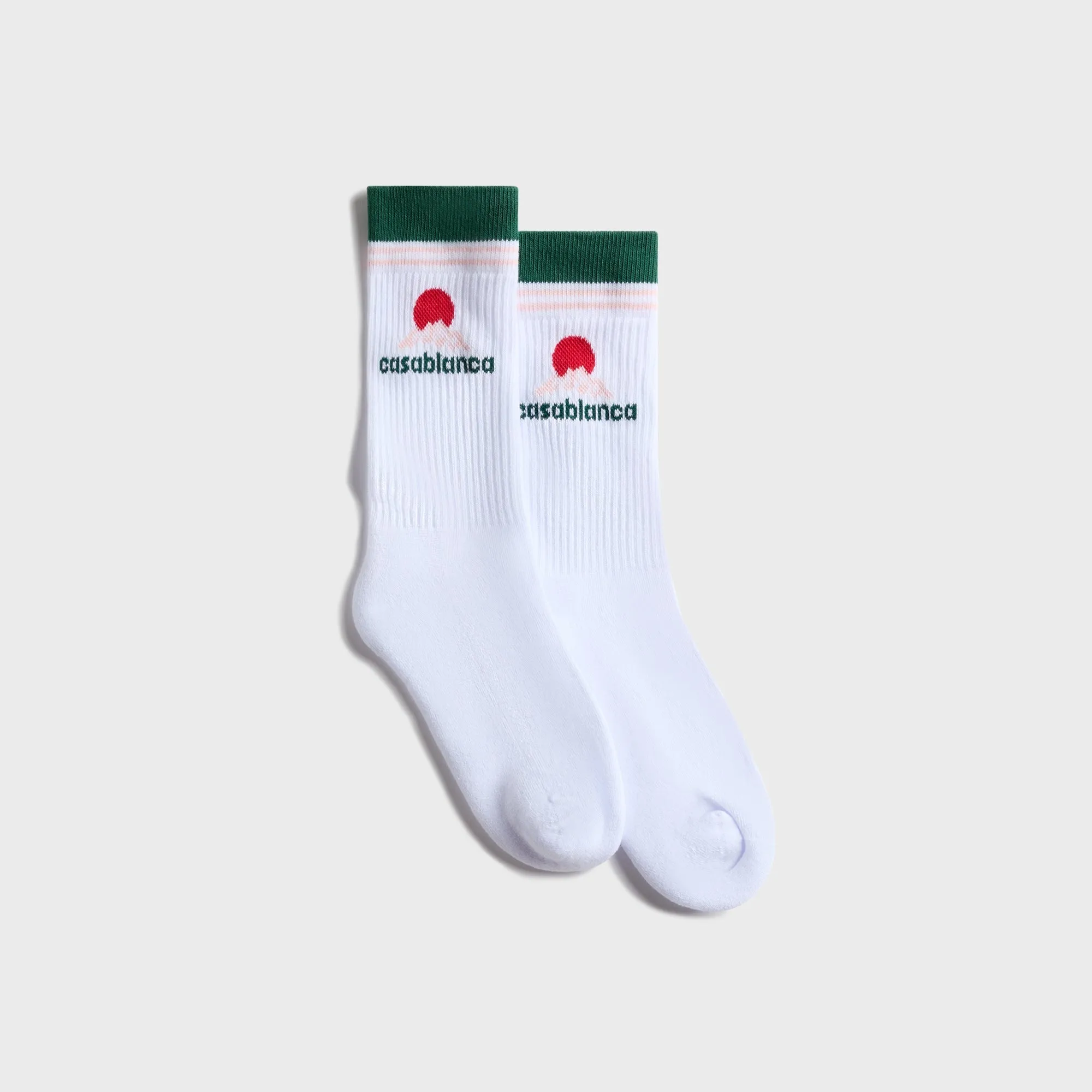 Casablanca Printed Sports Socks Montagne - White sold by Kith