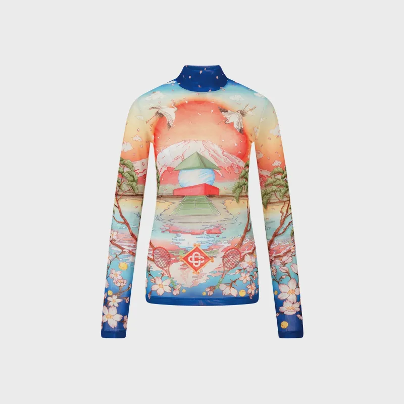 Casablanca Printed Mesh Top - Tennis Club sold by Kith