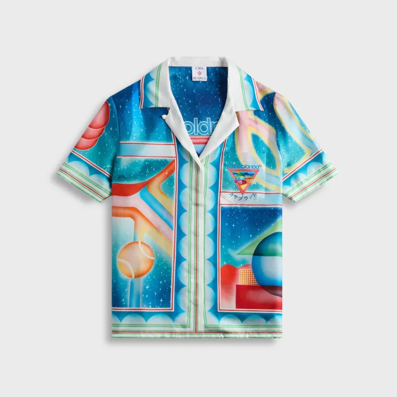 Casablanca Cuban Collar Short Sleeve Shirt - Galaxy Court sold by Kith