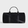 Kith Monogram Suede Traveler K55 Bag - Black sold by Kith