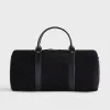 Kith Monogram Suede Traveler K55 Bag - Black sold by Kith