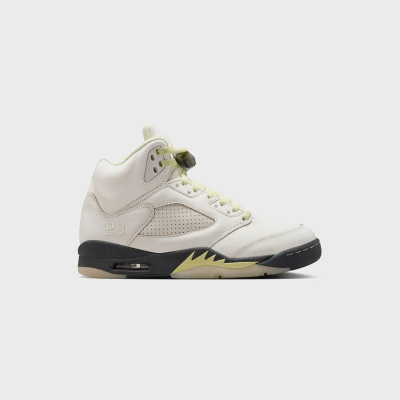 Jordan WMNS Air Jordan 5 Retro - Sail / Luminous Green / Anthracite sold by Kith