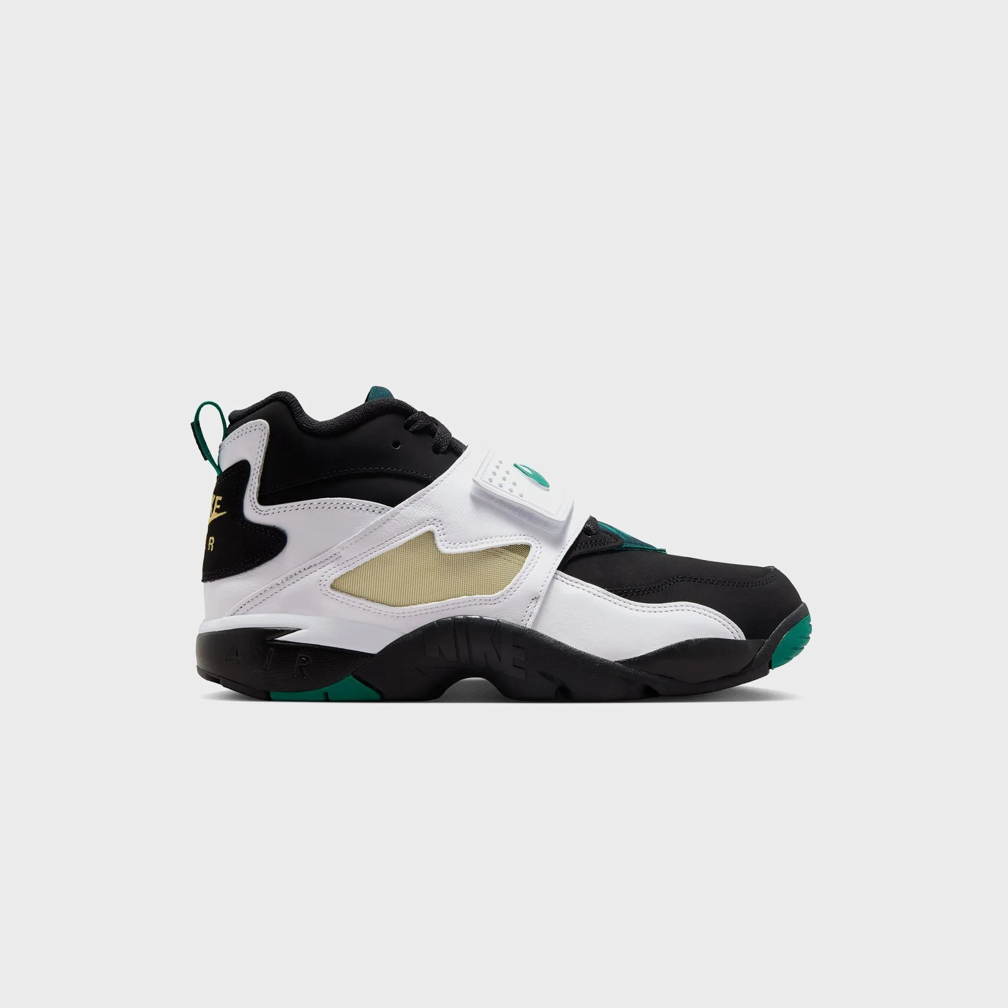 Nike Air Diamond Turf 93 - Black / Mystic Green / White / Golden Tussah sold by Kith