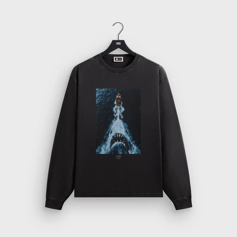 Kith for JAWS Boat Poster Vintage Tee - Black sold by Kith