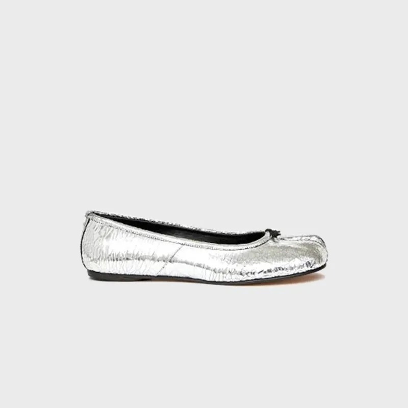 Maison Margiela Tabi Ballerina - Broken Mirror / Elastic Silver / Black sold by Kith