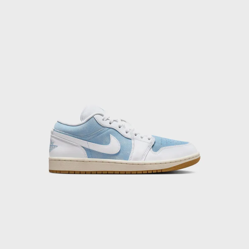 Jordan WMNS Air Jordan 1 Low SE - Worn Blue / White / Gum Light Brown / Sail sold by Kith