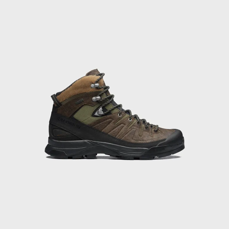 Salomon X-ALP Mid GTX - Dark Earth / Black / Deep Lichen Green sold by Kith