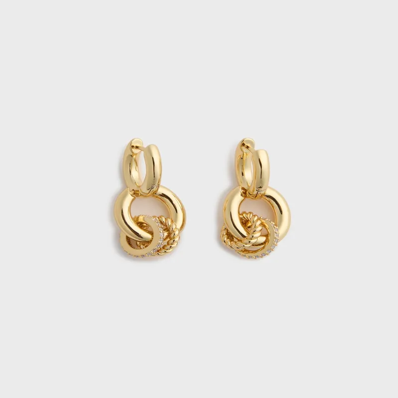 SHASHI Hunter Huggie Earring - Gold sold by Kith