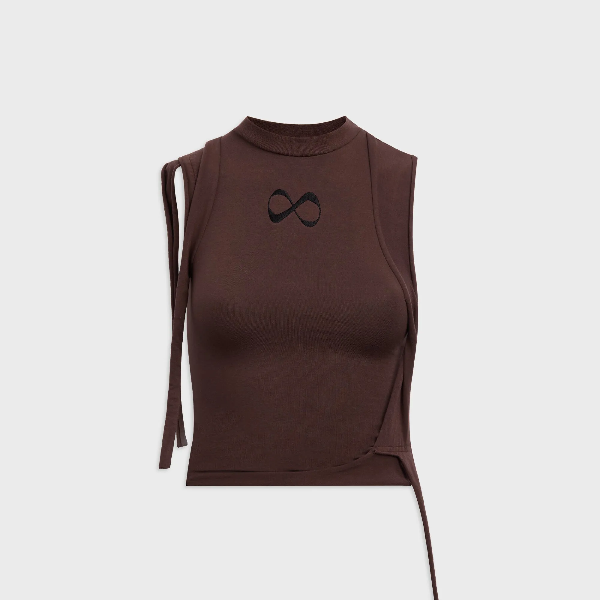 Ottolinger Strappy Jersey Top - Dark Brown Wash sold by Kith