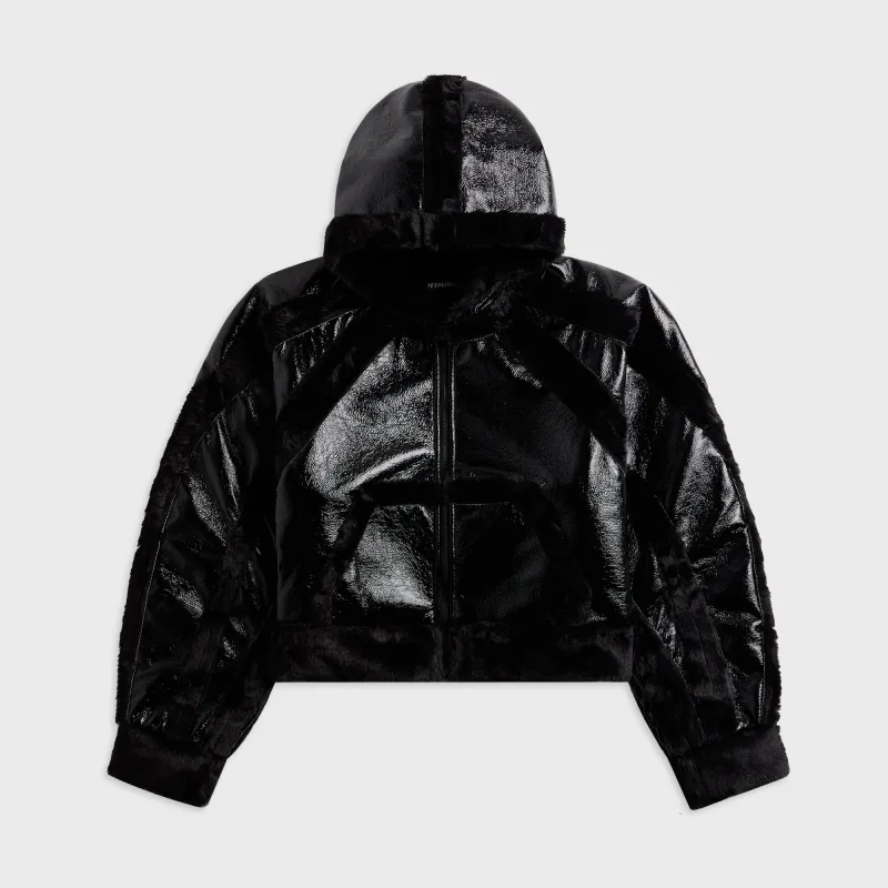 Ottolinger Multiline Shearling Fitted Jacket - Black sold by Kith