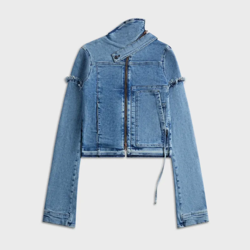 Ottolinger Drape Collar Denim Jacket - Blue sold by Kith