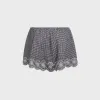 GUIZIO Maelle Gingham Mini Skirt - Black sold by Kith