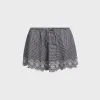 GUIZIO Maelle Gingham Mini Skirt - Black sold by Kith