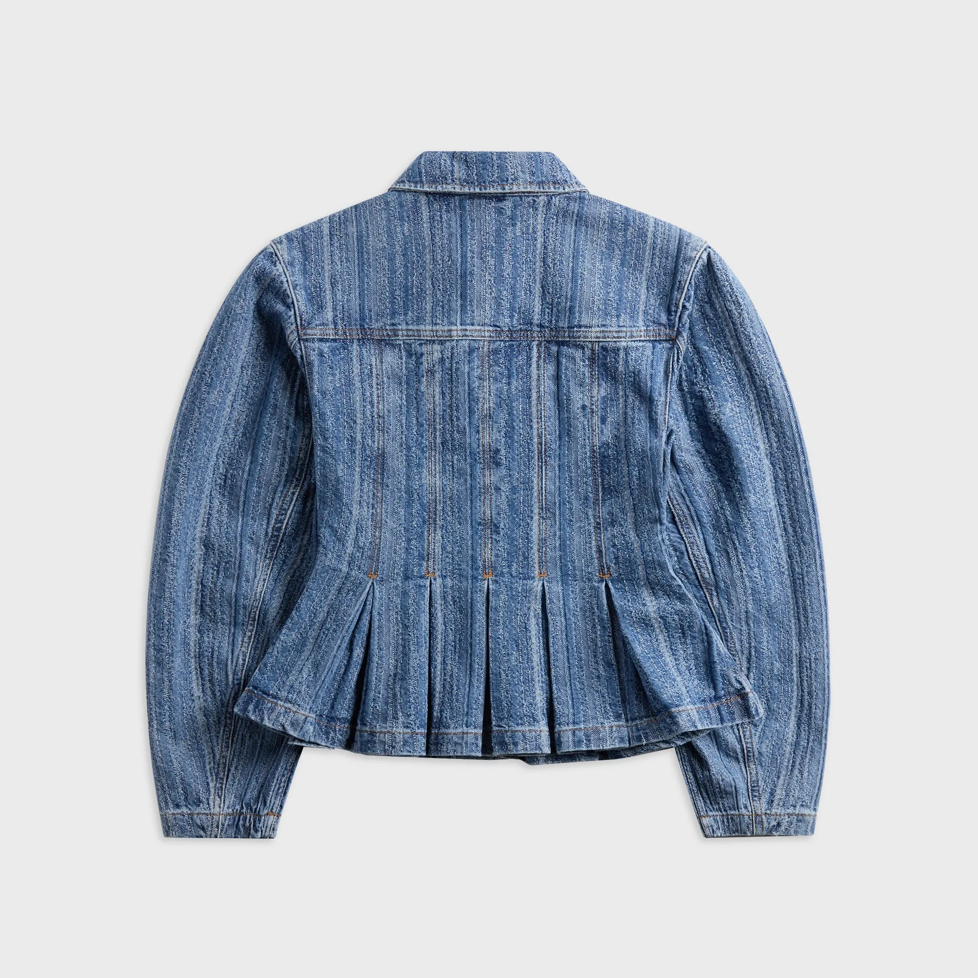 Ganni Structured Denim Fitted Jacket - Mid Blue Stone sold by Kith product image thumbnail 2