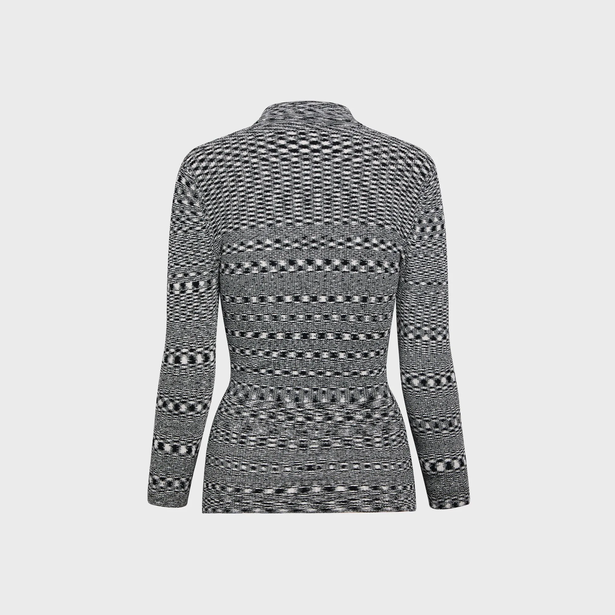 Ganni Spacedyed Polo Sweater - Black sold by Kith product image thumbnail 2