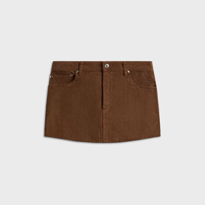 EB Denim Cherry Mini Skirt - Chocolate Corduroy sold by Kith
