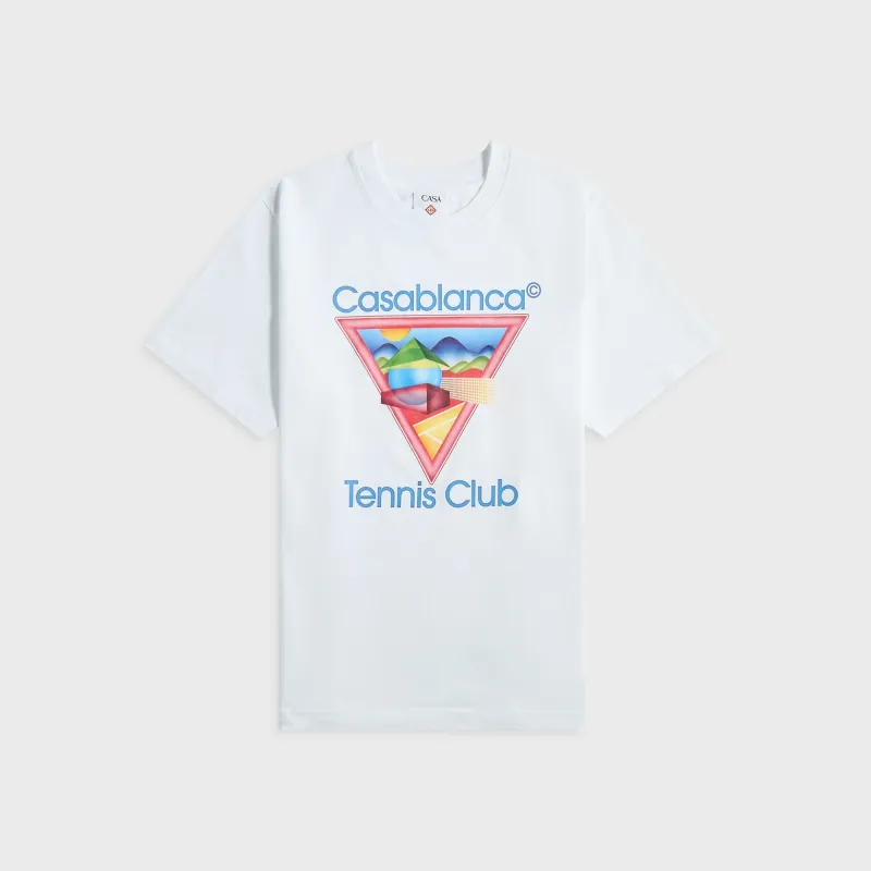 Casablanca Tennis Club Icon Printed Tee - White sold by Kith