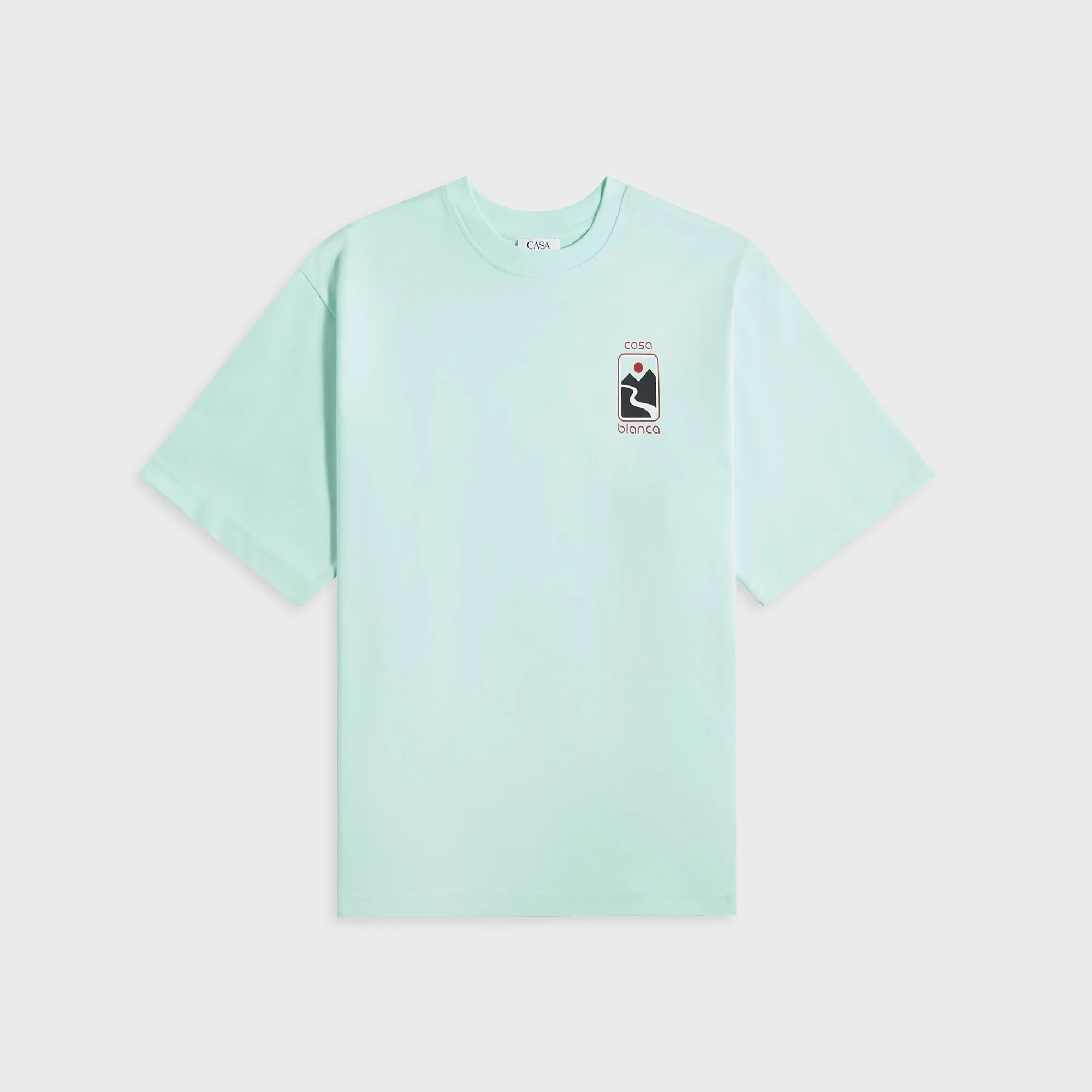 Casablanca Sunset Valley Screen Printed Oversized Tee - Mint sold by Kith