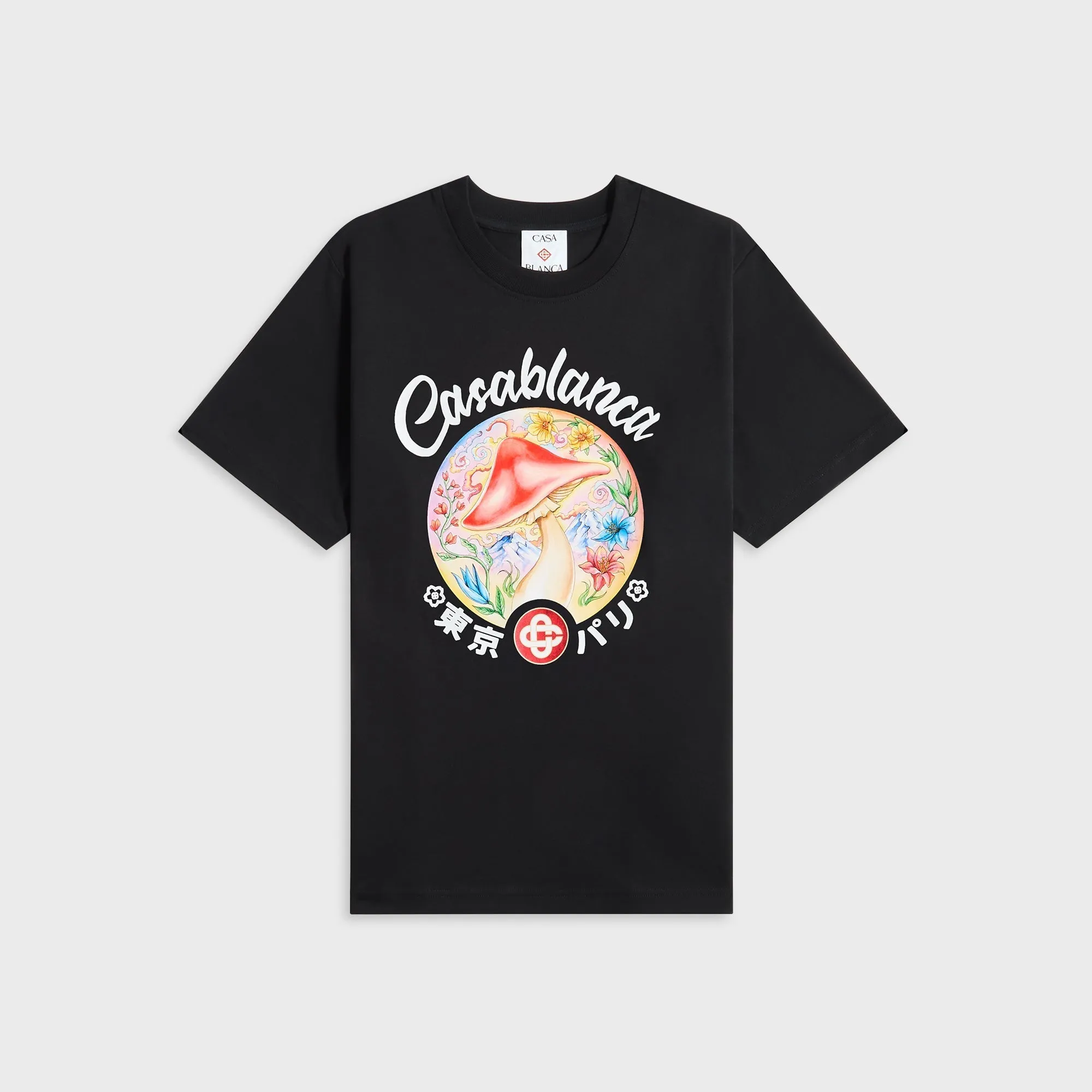 Casablanca Mushroom Emblem Printed Tee - Black sold by Kith