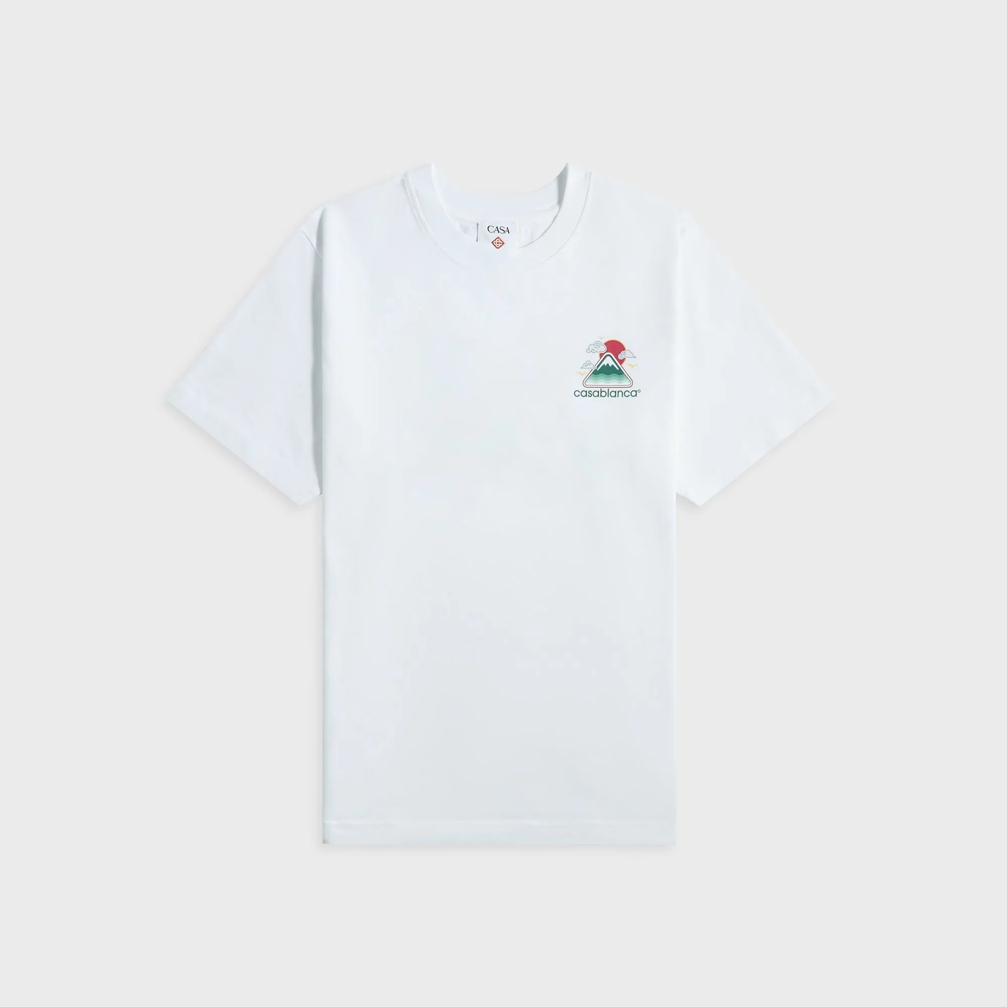 Casablanca Montagne Ondulée Screen Printed Tee - White sold by Kith