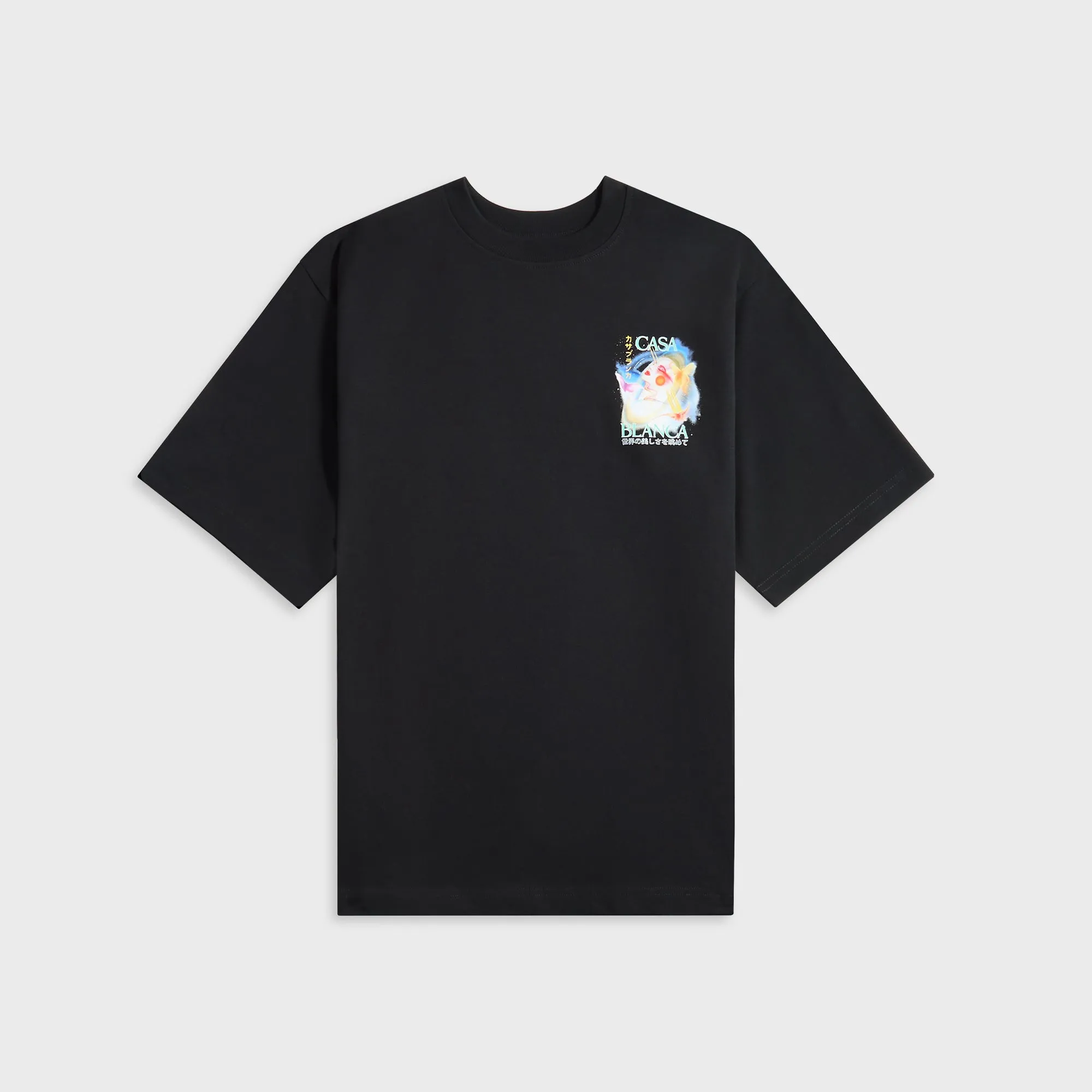 Casablanca Galactic Connection Printed Oversized Tee - Black sold by Kith