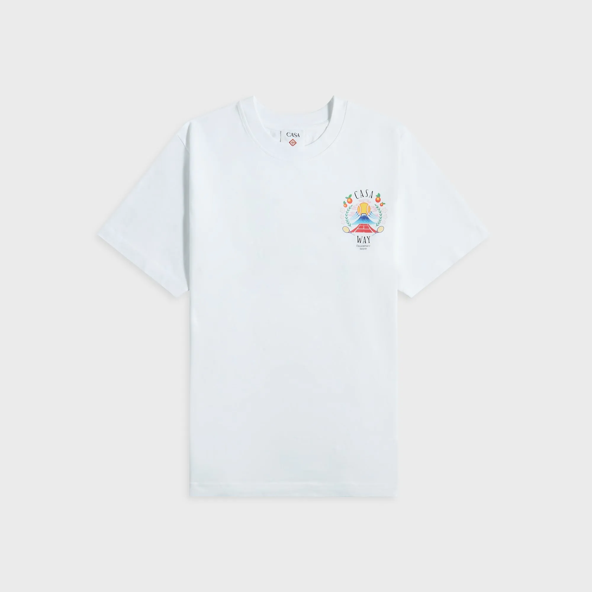 Casablanca Casa Way Mountain Printed Tee - White sold by Kith