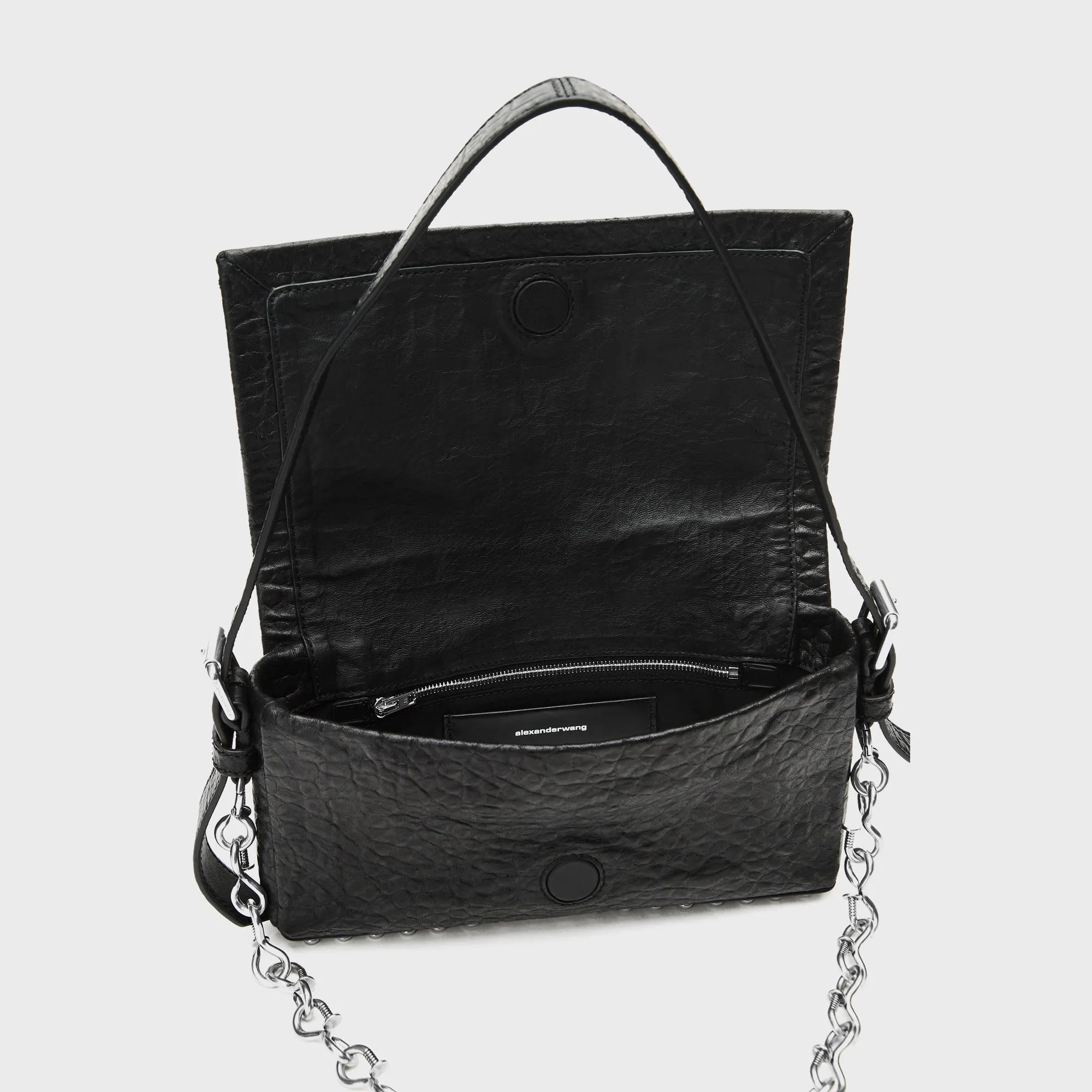 Alexander Wang Ricco Crushed Slim Flap Bag - Black sold by Kith product image thumbnail 2