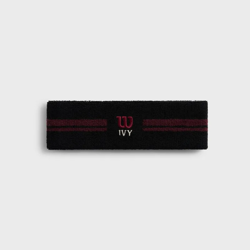 Kith Ivy for Wilson Terry Stripe Headband - Black sold by Kith