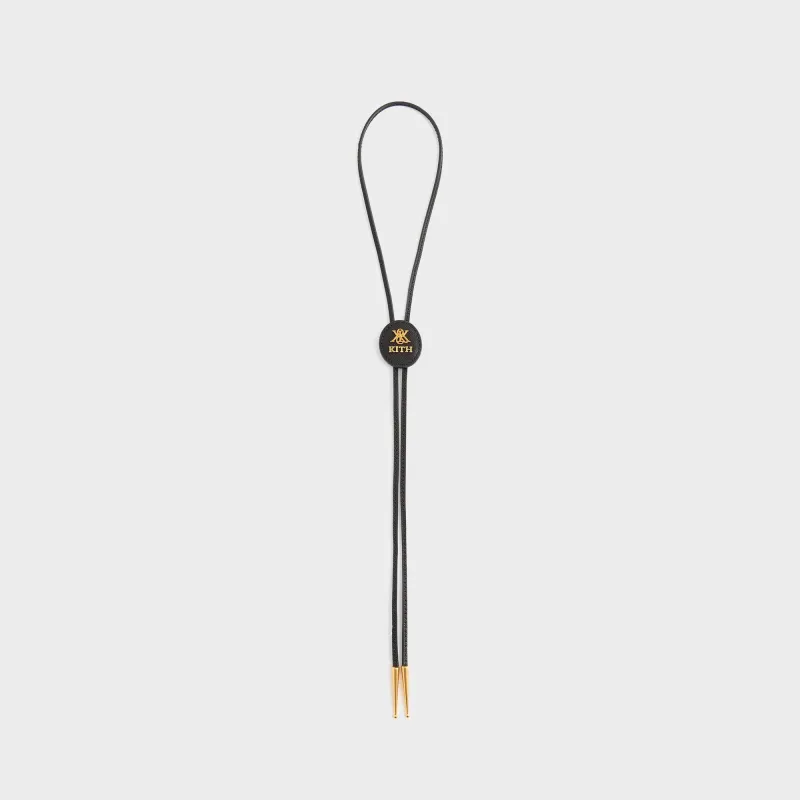 Kith Women Crest Bolo Tie - Black sold by Kith