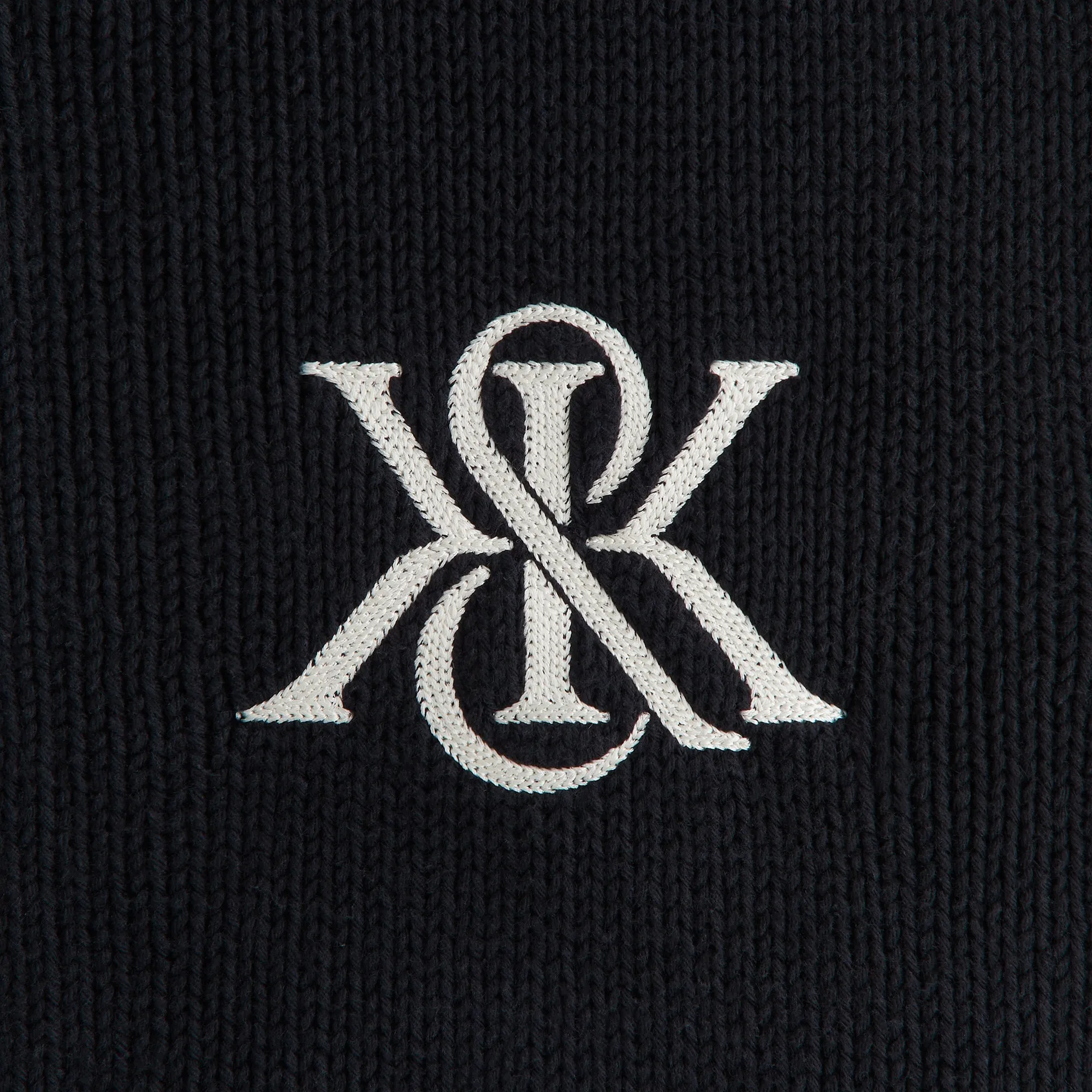 Kith Women Oversized Wyler Full Zip Crest Sweater - Black sold by Kith product image thumbnail 4