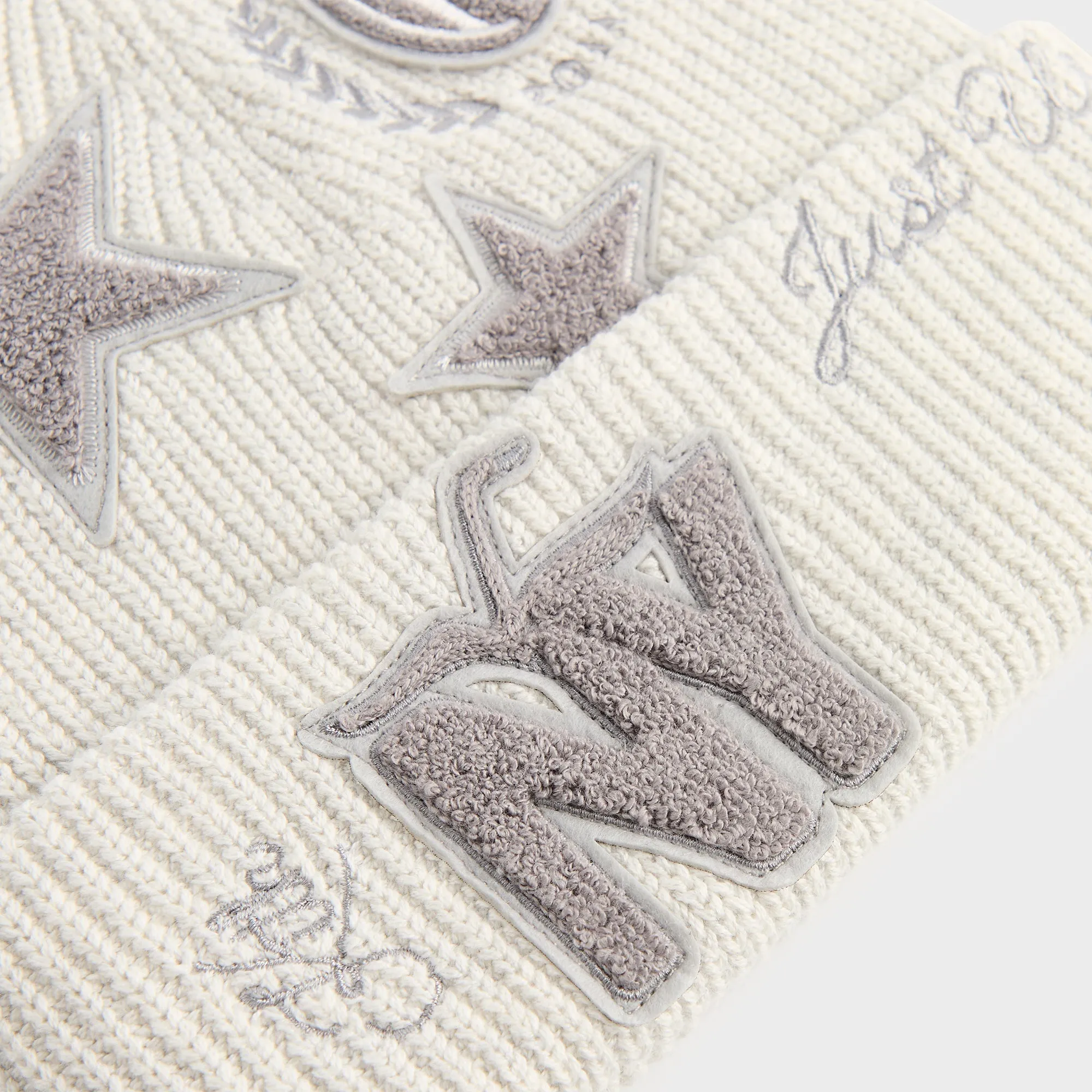 Kith Women Mia Beanie With Patches - Light Heather Grey sold by Kith product image thumbnail 4
