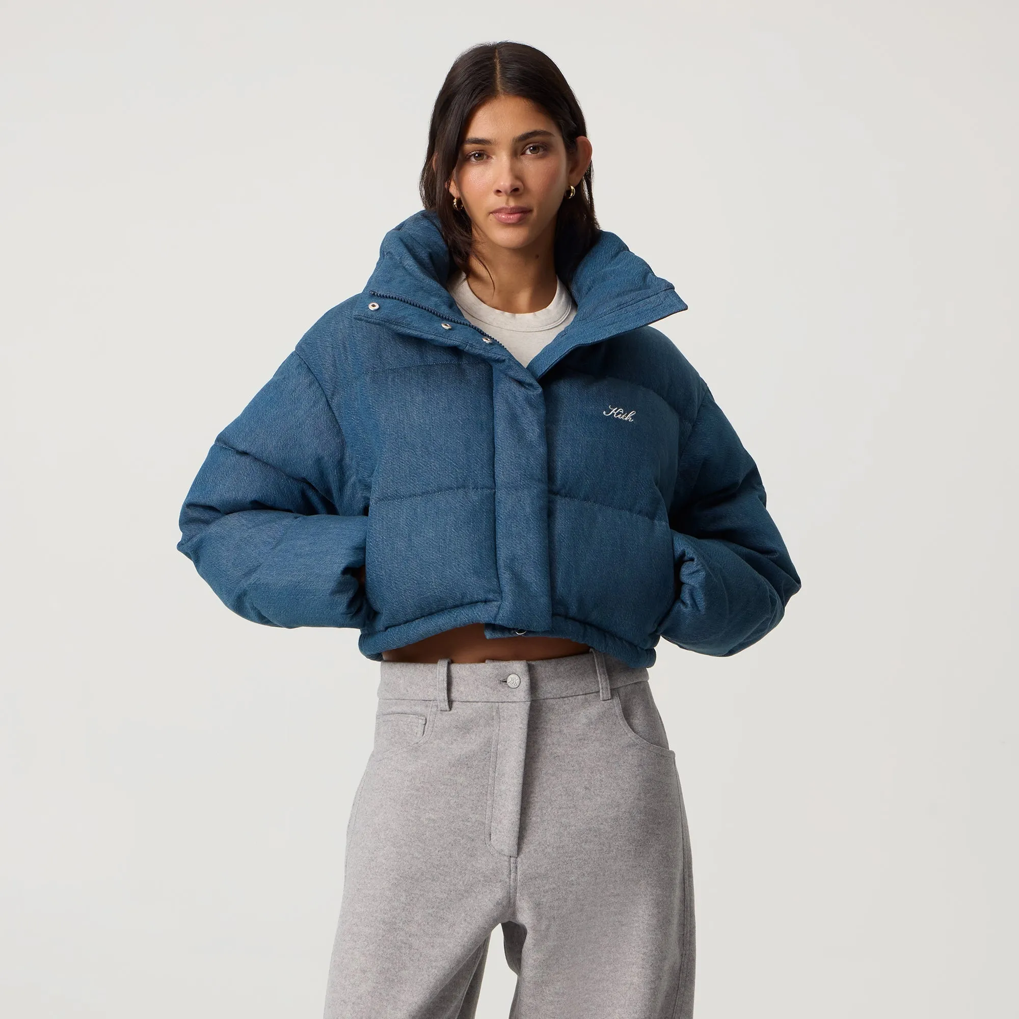 Kith Women Shae Tinted Denim Cropped Puffer - Luka Wash sold by Kith product image thumbnail 2