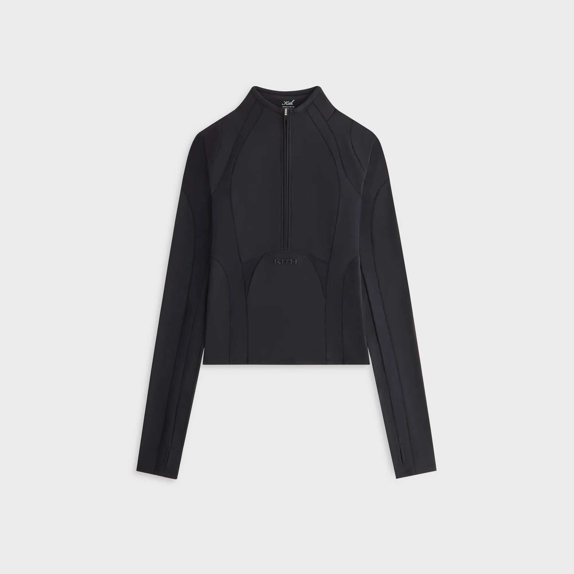 Kith Women Mori Active Panelled Long Sleeve - Black sold by Kith