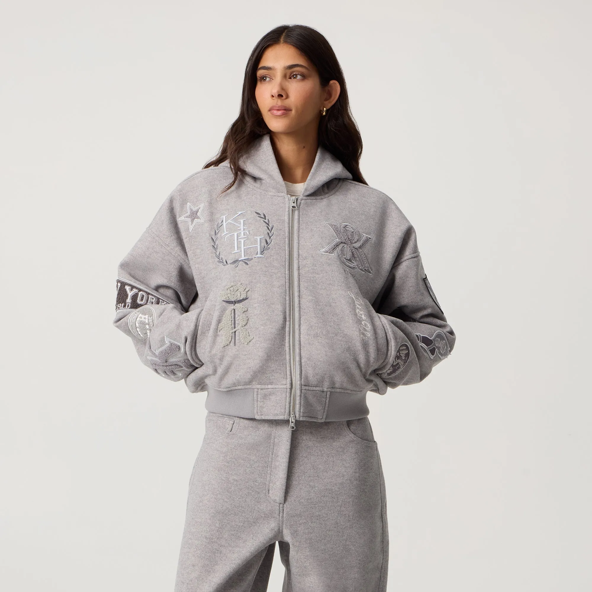Kith Women Miyo Melton Hooded Jacket - Hallow sold by Kith product image thumbnail 2