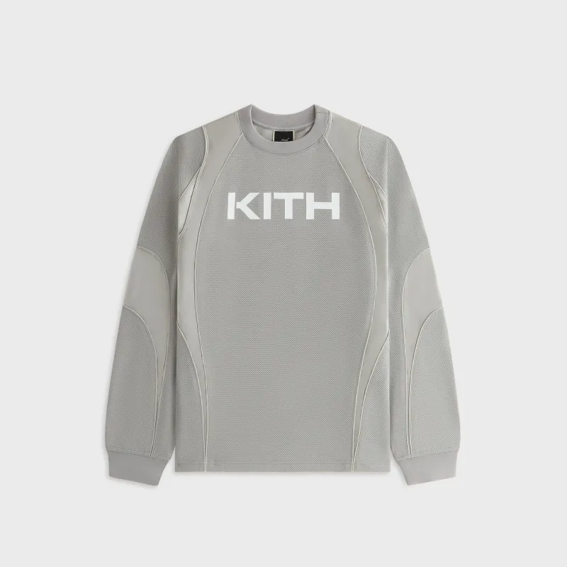 Kith Women Ridley Panelled Tech Long Sleeve - Astronaut sold by Kith