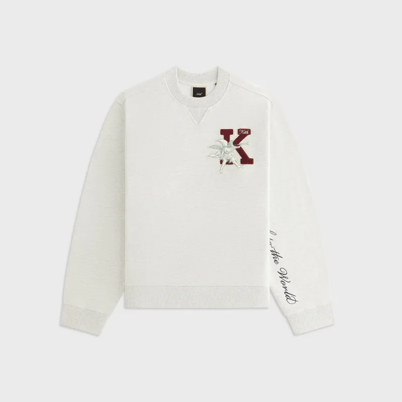 Kith Women Ashwin NY to the World Crewneck - Light Heather Grey sold by Kith