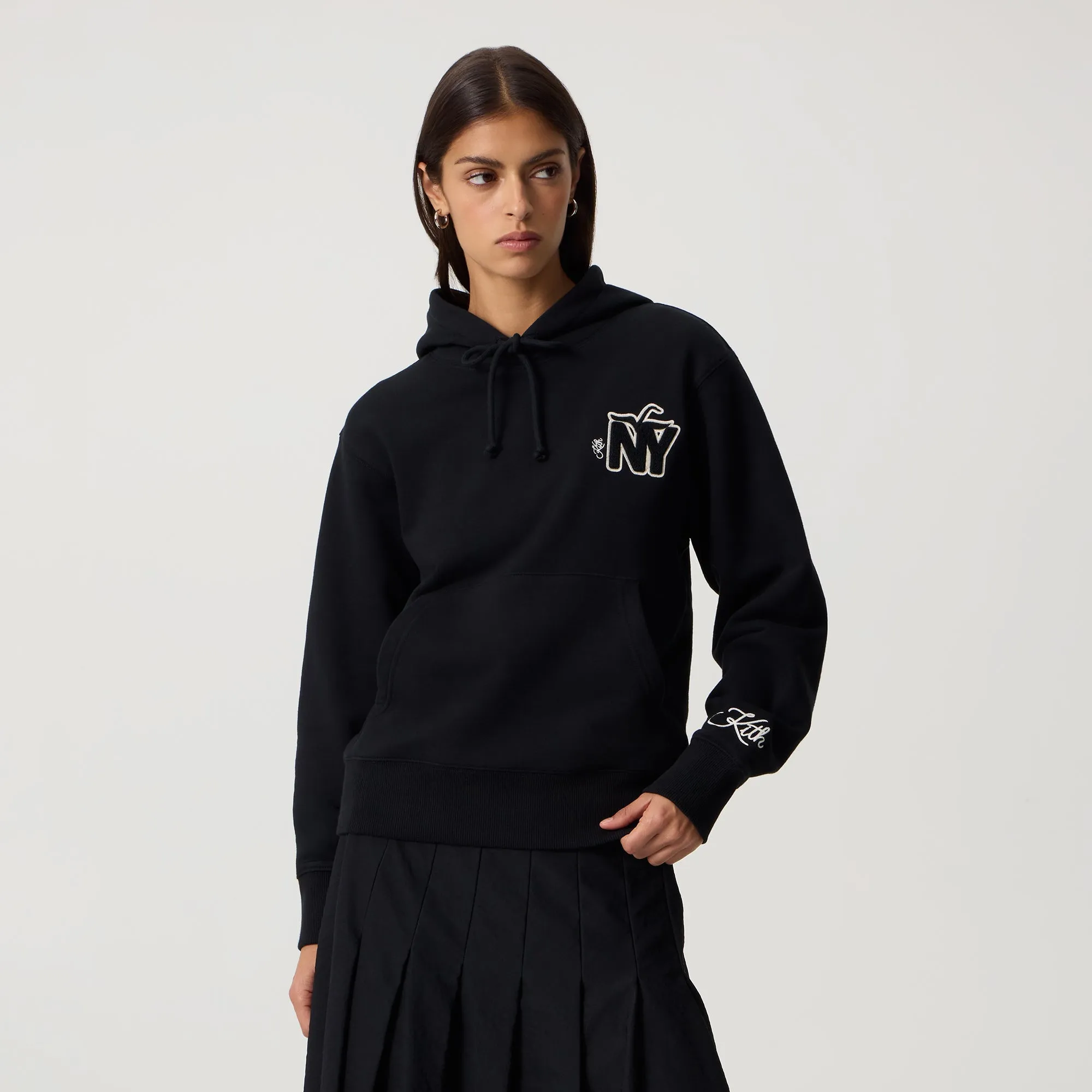 Kith Women Jane II NY Apple Hoodie - Black sold by Kith product image thumbnail 2
