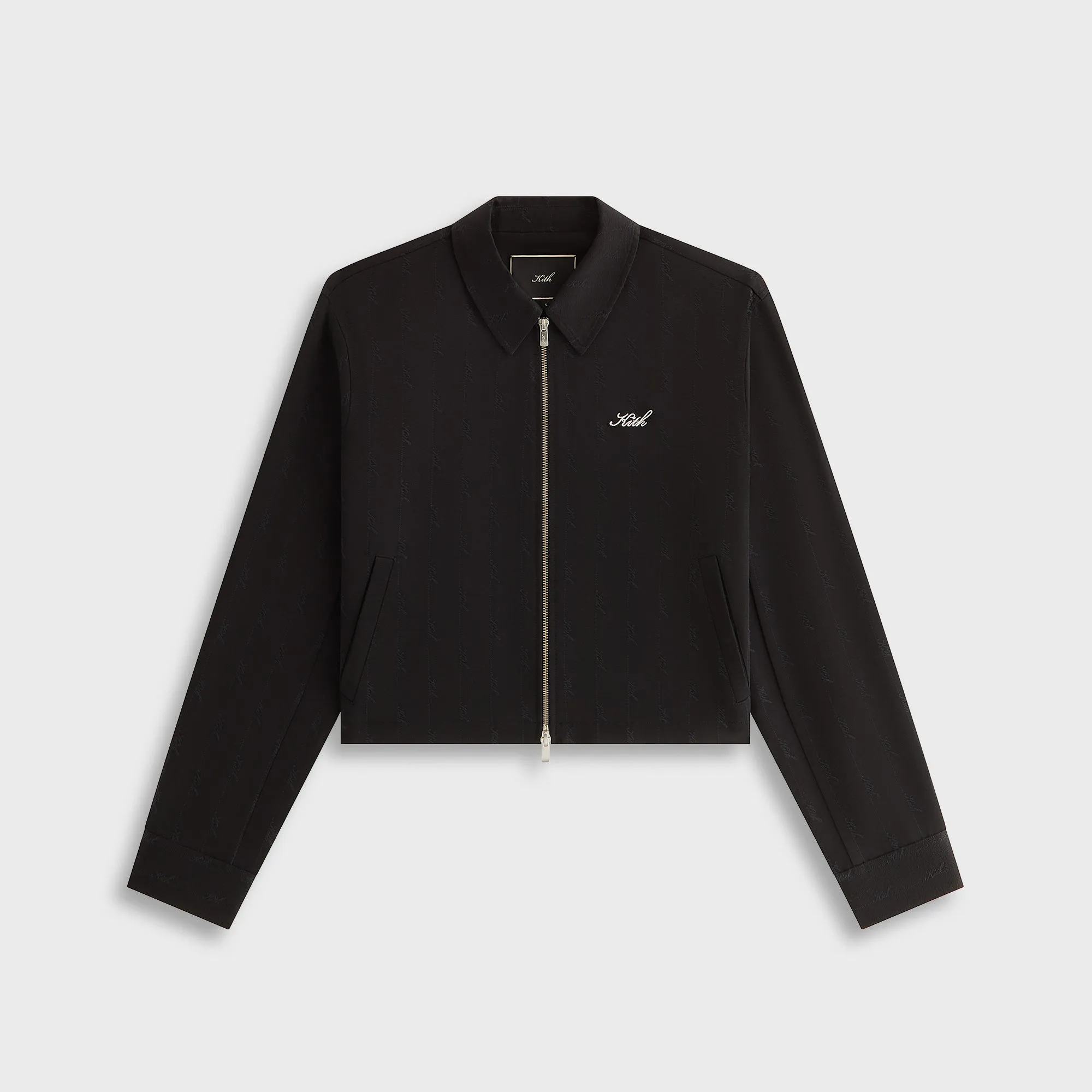 Kith Women Corwin Script Faille Jacket - Black sold by Kith