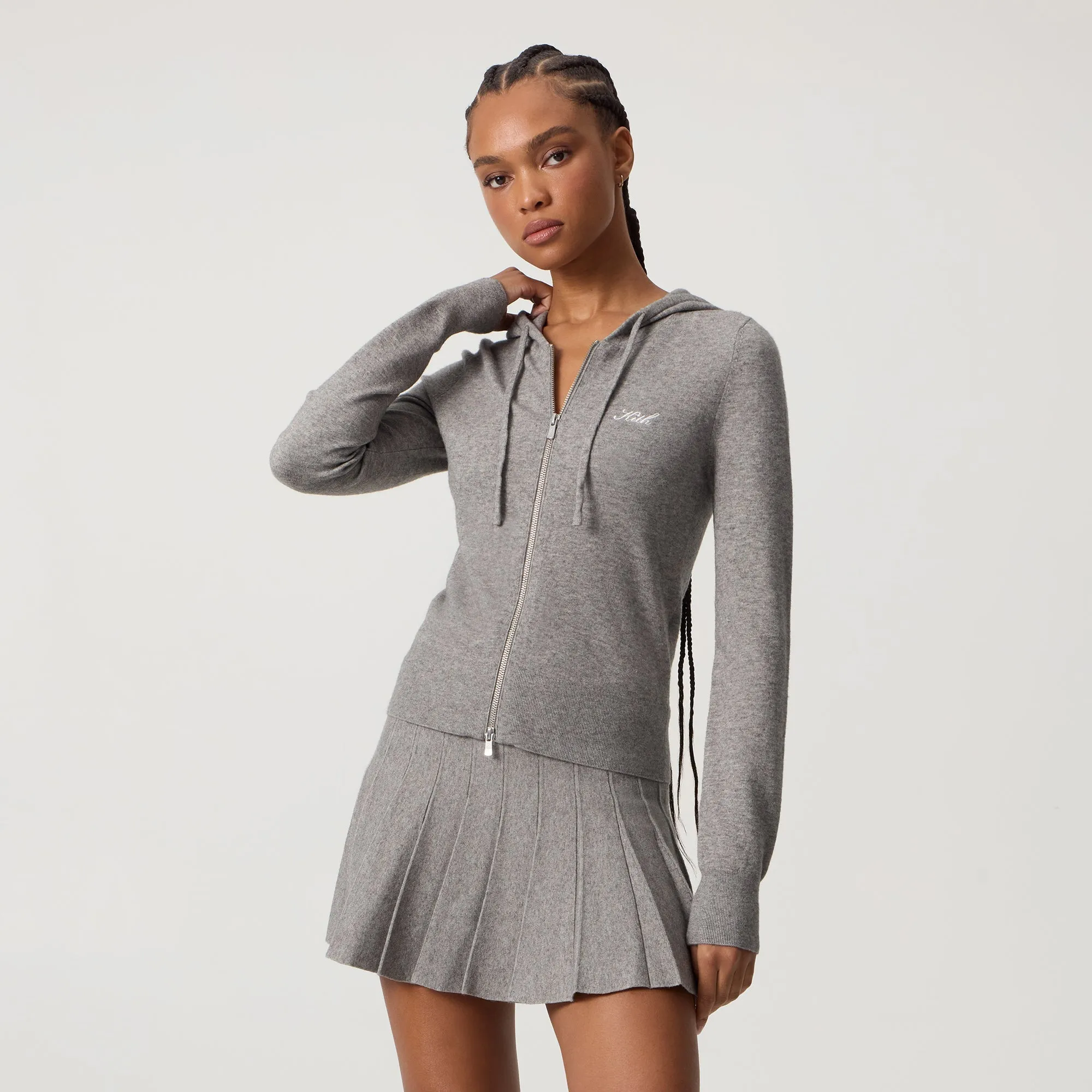 Kith Women Faryn Hooded Zip Sweater - Graphite sold by Kith product image thumbnail 2
