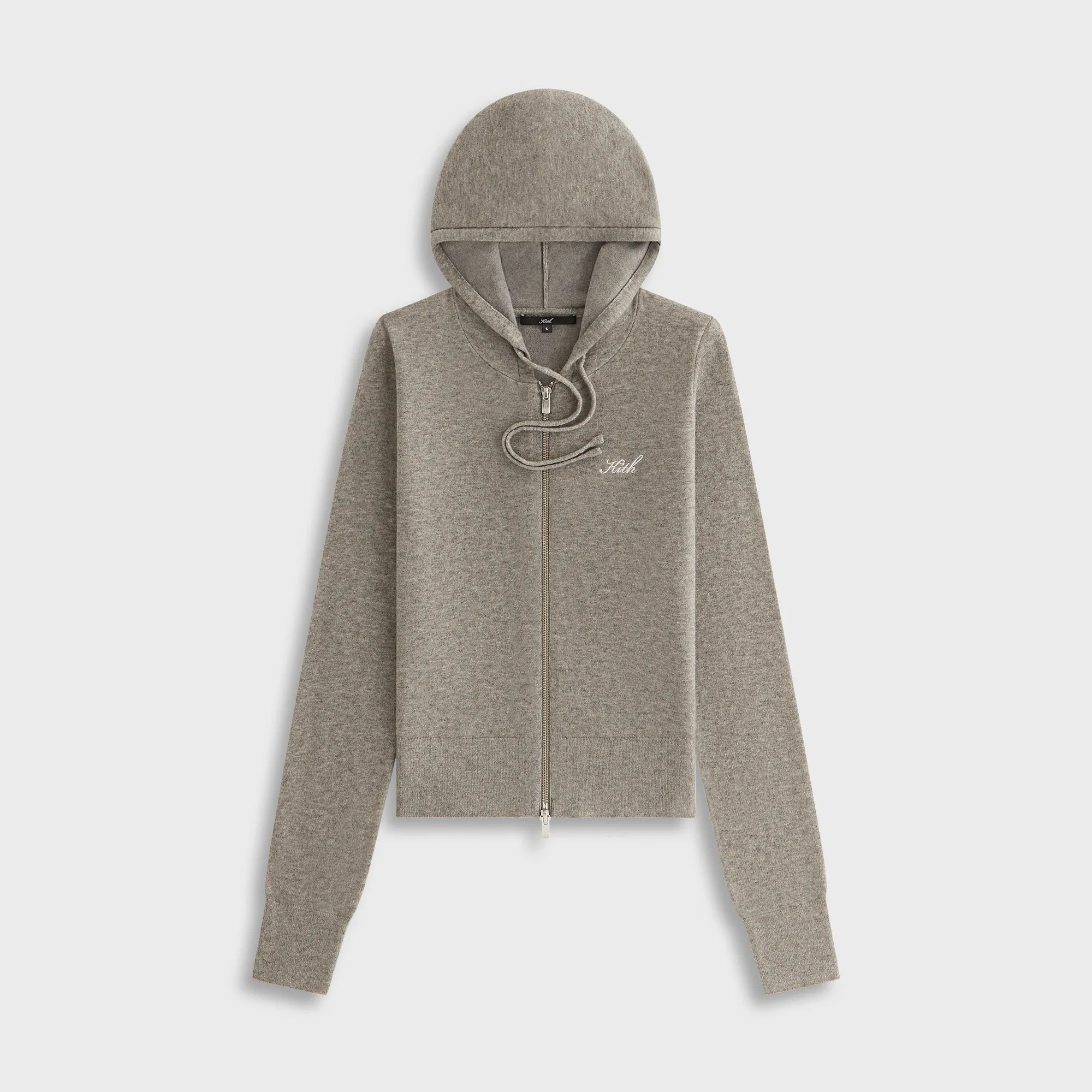 Kith Women Faryn Hooded Zip Sweater - Graphite sold by Kith